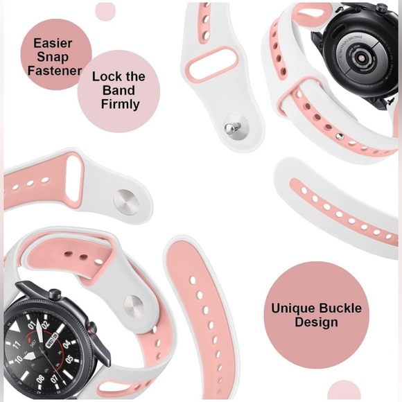 Meliya Bands for Samsung Galaxy Watch 3 45mm, Silicone Strap for Samsung Galaxy - Picture 3 of 10